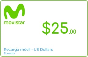 Recarga Movistar Ecuador 25,00 US$