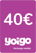 Recharge Yoigo Espagne 40,00 €