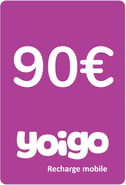 Recharge Yoigo Espagne 90,00 €