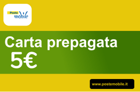Ricarica  Poste Mobile Italia 5,00 €