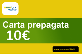Ricarica  Poste Mobile Italia 10,00 €