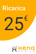 Recarga Kena Mobile Italia 25,00 €