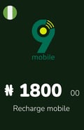 Recharge 9Mobile Nigéria 1 800,00 NGN