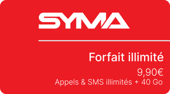 Recharge Forfait Syma Mobile France 9,90 €