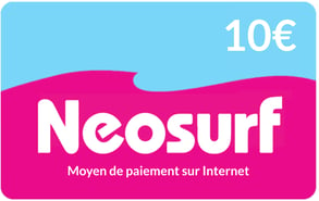 Recharge Carte prépayée Neosurf France 10,00 €