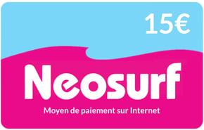 Recharge Carte prépayée Neosurf France 15,00 €