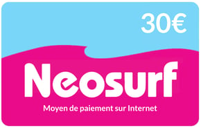 Recharge Carte prépayée Neosurf France 30,00 €
