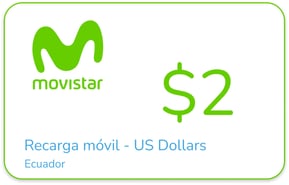 Ricarica  Movistar Ecuador 2,00 USD
