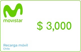 Recarga Movistar Chile 3000 CLP