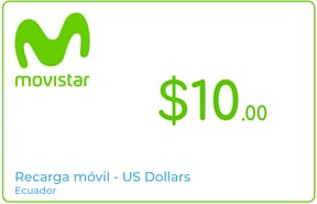 Recarga Paquete Movistar Ecuador 10,00 US$
