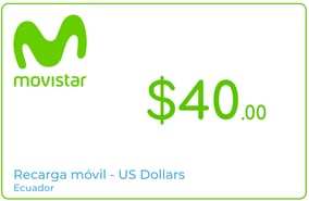 Top up Movistar Ecuador US$40.00