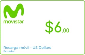 Recarga Movistar Ecuador 6,00 US$