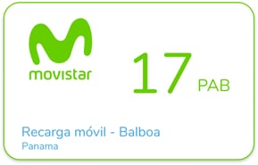 Recharge Movistar Panama 17 PAB