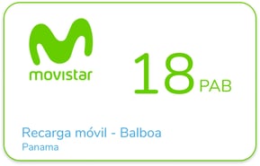 Recarga Movistar Panama 18 PAB