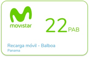 Recarga Movistar Panama 22 PAB