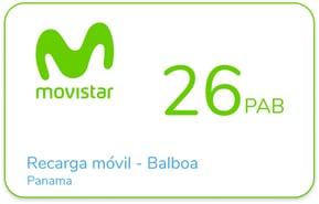Recharge Movistar Panama 26 PAB