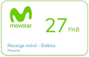 Recharge Movistar Panama 27 PAB