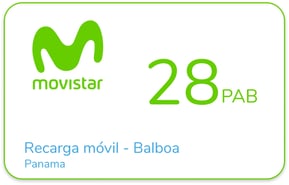 Recharge Movistar Panama 28 PAB