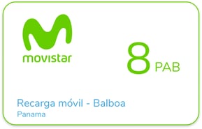 Recharge Movistar Panama 8 PAB