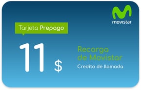 Recarga Movistar Salvador 11 USD