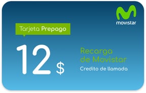 Recarga Movistar Salvador 12 USD