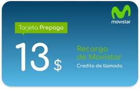 Recarga Movistar Salvador 13 USD