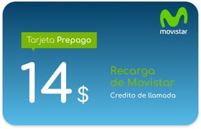 Recarga Movistar Salvador 14 USD