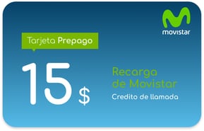 Recarga Movistar Salvador 15 USD