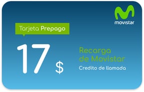 Recarga Movistar Salvador 17 USD