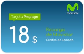 Recarga Movistar Salvador 18 USD