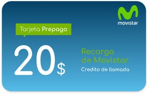 Recharge Movistar Salvador 20 USD