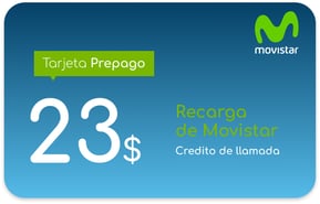 Recarga Movistar Salvador 23 USD