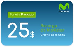 Recarga Movistar Salvador 25 USD