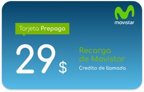 Recarga Movistar Salvador 29 USD
