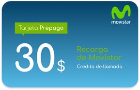 Recarga Movistar Salvador 30 USD