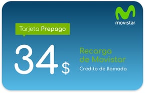 Recarga Movistar Salvador 34 USD