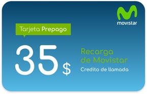 Recarga Movistar Salvador 35 USD