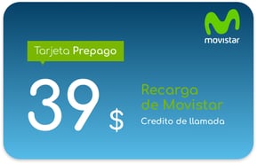 Recarga Movistar Salvador 39 USD