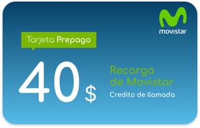 Recarga Movistar Salvador 40 USD