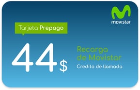Recarga Movistar Salvador 44 USD