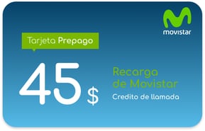 Recharge Movistar Salvador 45 USD