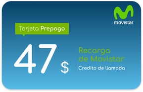 Recarga Movistar Salvador 47 USD