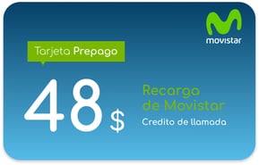 Recarga Movistar Salvador 48 USD