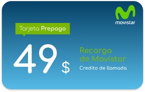 Recarga Movistar Salvador 49 USD