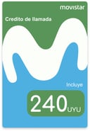 Recharge Movistar Uruguay 240 UYU