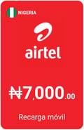 Recarga Airtel Nigeria 7000,00 NGN