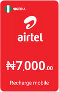 Ricarica  Airtel Nigeria 7.000,00 NGN