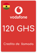 Recarga Vodafone Ghana 120 GHS