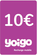 Recharge Yoigo Espagne 10,00 €