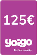 Recharge Yoigo Espagne 125,00 €